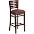 Carnegy Avenue 31.5 in. Burgundy Vinyl Seat/Walnut Wood Frame Bar Stool