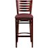 Carnegy Avenue 31.5 in. Burgundy Vinyl Seat/Mahogany Wood Frame Bar Stool