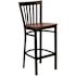 Carnegy Avenue 29 in. Cherry Wood Seat/Black Metal Frame Bar Stool