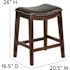 Flash Furniture 26 in. Cappuccino Bar Stool