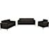 Carnegy Avenue 3-Piece Black Living Room Sets