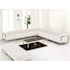 Hercules Imagination 12-Pieces Melrose White Living Room Set LeatherSoft Sectional and Ottoman Set with Ganging Clips