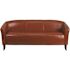 Hercules Imperial 72.8 in. with Square Arms Faux Leather Rectangular 4-Seater Bridgewater Sofa in Cognac Brown