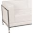 Carnegy Avenue Melrose 79 in. Square Arm Faux Leather Bridgewater Sofa in White
