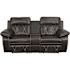 Carnegy Avenue 78 in. Black Faux Leather 2-Seater Bridgewater Sofa with Square Arms