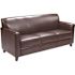 Carnegy Avenue Hercules Diplomat Series 70 in. Square arm Faux Leather Contemporary Rectangle Sofa in Brown