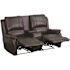 Carnegy Avenue 63 in. Brown Faux Leather 2-Seater Bridgewater Sofa with Square Arms