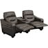 Carnegy Avenue 77 in. Black Faux Leather 2-Seater Bridgewater Sofa with Square Arms