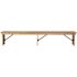 Hercules Series 8 ft. x 12 ft. Commercial Grade Rustic Solid Pine Folding Bench, Antique Farmhouse 3 Leg Dining Bench