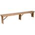 Hercules Series 8 ft. x 12 ft. Commercial Grade Rustic Solid Pine Folding Bench, Antique Farmhouse 3 Leg Dining Bench