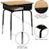 Carnegy Avenue Billie 24" Natural/Black Metal Open Front Desk