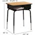 Carnegy Avenue Billie 24" Natural/Black Metal Open Front Desk