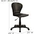 Carnegy Avenue Plastic Adjustable Height Task Chair in Black