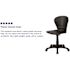 Carnegy Avenue Plastic Adjustable Height Task Chair in Black