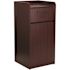 Mahogany Sony Laminate Wood Commercial-Grade Trash Receptacle with Tray Top, Wooden Restaurant Trash Can Cabinet