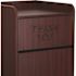 Mahogany Sony Laminate Wood Commercial-Grade Trash Receptacle with Tray Top, Wooden Restaurant Trash Can Cabinet