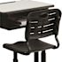 Gray/Black Adjustable Height Student Desk and Chair Set for Classrooms, Adjustable School Desk with Chair and Book Box