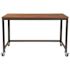 Carnegy Avenue 48 in. Rectangular Brown Oak Computer Desk with Wheels