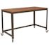 Carnegy Avenue 48 in. Rectangular Brown Oak Computer Desk with Wheels