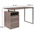 Carnegy Avenue 47 in. Rectangular Light Ash 2 Drawer Computer Desks with File Storage