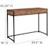 Carnegy Avenue 39.5 in. Rectangular Rustic 2 Drawer Writing Desks with Built-In Storage