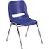Carnegy Avenue Navy Plastic/Chrome Frame Side Chair