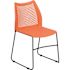 Carnegy Avenue Plastic Stackable Side Chair in Orange