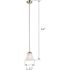 Design House Torino 1-Light Satin Nickel Mini Pendant