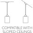 Design House Torino 1-Light Satin Nickel Mini Pendant