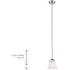 Design House Torino 1-Light Satin Nickel Mini Pendant