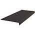 ROPPE Black 1/8 in. LD Round Nose Rib Design Vinyl Tread