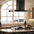 ZLINE Kitchen and Bath 30 in. 400 CFM Convertible Vent Modern Island Mount Range Hood in Black Stainless Steel