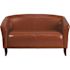 Flash Furniture Hercules Imperial 52 in. Cognac Faux Leather 2-Seater Loveseat with Square Arms