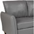 Carnegy Avenue 52.3 in. Gray Faux Leather 2-Seater Loveseat with Square Arms