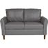 Carnegy Avenue 52.3 in. Gray Faux Leather 2-Seater Loveseat with Square Arms