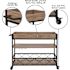 Carnegy Avenue Light Oak Bar Cart With Wheels