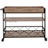 Carnegy Avenue Light Oak Bar Cart With Wheels