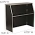 Black 4 ft. Folding Portable Event Bar with Top and Middle Shelves, Mobile Laminate Foldable Bar for Parties and Events