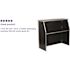 Black 4 ft. Folding Portable Event Bar with Top and Middle Shelves, Mobile Laminate Foldable Bar for Parties and Events