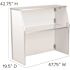 White 4 ft. Folding Portable Event Bar with Top and Middle Shelves, Mobile Laminate Foldable Bar for Parties and Events