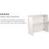 White 4 ft. Folding Portable Event Bar with Top and Middle Shelves, Mobile Laminate Foldable Bar for Parties and Events