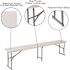 Carnegy Avenue White Dining Bench 71 in. .
