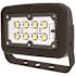 120-Volt to 277-Volt Yoke Line Voltage Bronze Outdoor Integrated LED Medium Landscape Flood Light, Selectable
