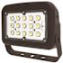 120-Volt to 277-Volt Yoke Line Voltage Bronze Outdoor Integrated LED Medium Landscape Flood Light, Selectable