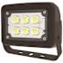 120-Volt to 277-Volt Yoke Line Voltage Bronze Outdoor Integrated LED Small Landscape Flood Light, Selectable