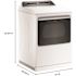 Whirlpool 7.4 cu. ft. 240-Volt Smart White Electric Dryer with AccuDry System and Steam Refresh, ENERGY STAR