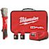 Milwaukee M12 FUEL 12V Lithium-Ion Brushless Cordless 1/2 in. Right Angle Impact Wrench Kit with Two 2.0 Ah Batteries