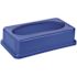Alpine Industries 23 Gal. Blue Slim Drop Slot Swing Trash Can Lid