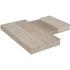 MSI White Oak Multi Splitface Ledger Corner 6 in. x 6 in. Honed Marble Wall Tile (2.5 sq. ft./case)