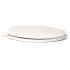 CENTOCO Round Closed Front Toilet Seat in Crane White (Bright/Cotton)
